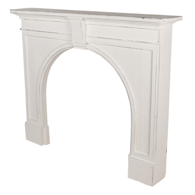 Clayre & Eef Fireplace Surround 130x21x104 cm White Wood Rectangle