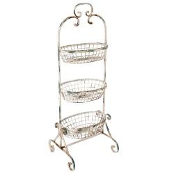 Clayre & Eef Basket 5Y0335 41*38*112 cm White Iron Rectangle