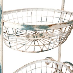 Clayre & Eef Basket 41*38*112 cm White Iron