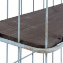 2Clayre & Eef Aufbewahrungsregal auf Räder 85*32*143 cm Grün Holz Metall