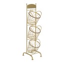 Clayre & Eef Basket Rack 30x25x98 cm Gold colored Iron