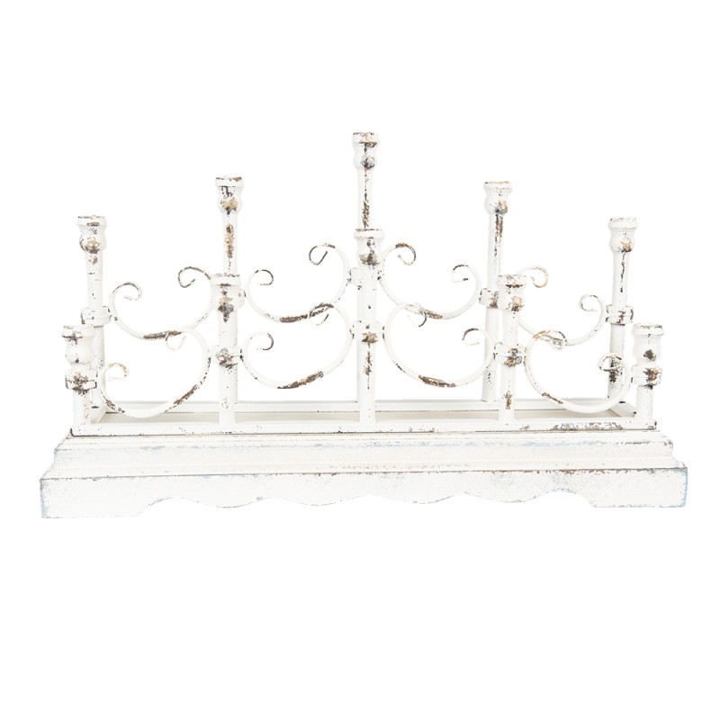 Clayre & Eef Candle holder 69x41 cm White Iron