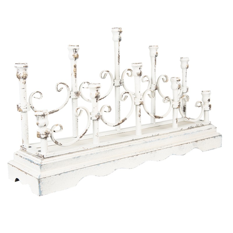 Clayre & Eef Candle holder 69x41 cm White Iron