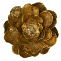 Clayre & Eef Teelichthalter Blume Ø 19 cm Goldfarbig Kunststoff
