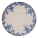 Clayre & Eef Cup and Saucer 220 ml Blue Porcelain Flowers
