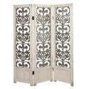 Clayre & Eef Room Divider 124x3x166 cm White Brown Wood Rectangle