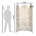 Clayre & Eef Room Divider 124x186 cm White Gold colored Wood Rectangle