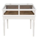 Clayre & Eef Display Cabinet 80x46x85 cm White Wood Glass