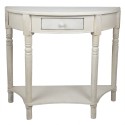 Clayre & Eef Table d'appoint 100x40x84 cm Blanc Bois