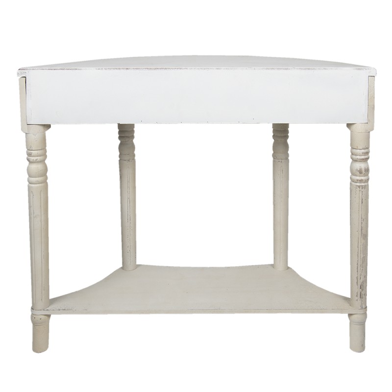 Clayre & Eef Table d'appoint 100x40x84 cm Blanc Bois
