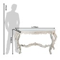 Clayre & Eef Sidetable  170x52x82 cm Wit Hout