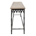 Clayre & Eef Table d'appoint 121x45x81 cm Noir Marron Fer Bois Rectangle