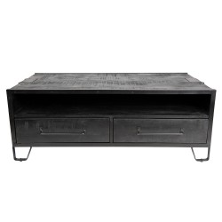 Clayre & Eef Couchtisch 120x60x45 cm Schwarz Holz Rechteck
