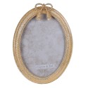 Clayre & Eef Photo Frame 13x18 cm Gold colored Plastic Oval