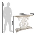 2Clayre & Eef Sidetable 5H0235 110*36*91 cm White Wood Rectangle