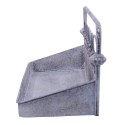 Clayre & Eef Wall Rack 55x18x21 cm Grey Beige Metal Rectangle