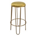 Clayre & Eef Bar Stool Ø 41x74 cm Gold colored Metal Round