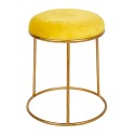 Clayre & Eef Stool Ø 42x48 cm Yellow Gold colored Metal Round