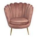 Clayre & Eef Dining Chair 78x80x91 cm Pink Metal