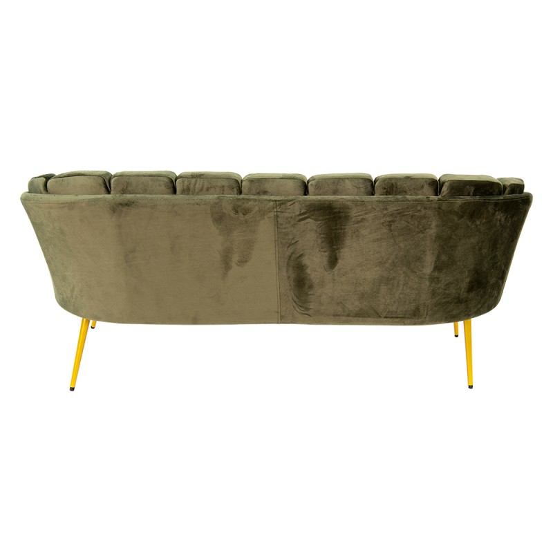 Clayre & Eef Bench 3-seater 3-Zits Green Iron