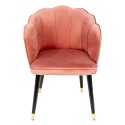 Clayre & Eef Chaise de salle à manger 59x62x79 cm Rose Fer Textile