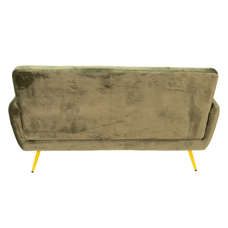 Clayre & Eef Bench 2-seater 2-Zits Green Textile