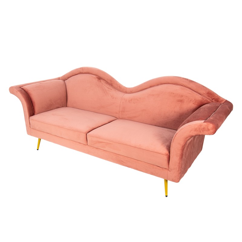 Clayre & Eef Bench 3-seater 3-Zits Pink Wood