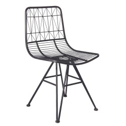 Clayre & Eef Chair 5Y0358 49*49*85 cm Black Iron