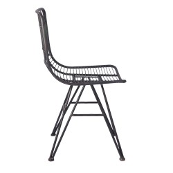 Clayre & Eef Chair 5Y0358 49*49*85 cm Black Iron