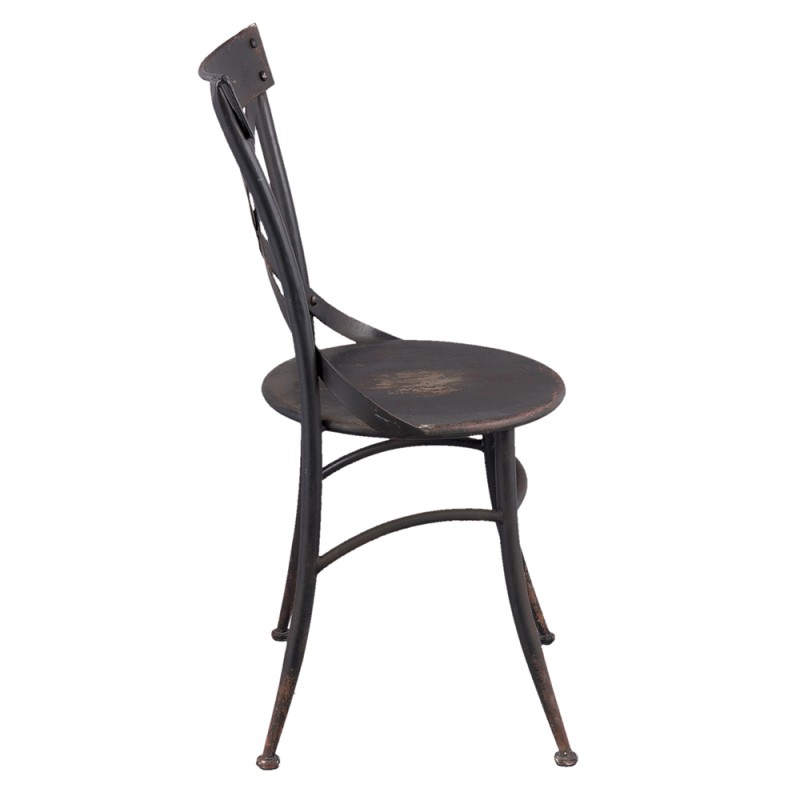Clayre & Eef Dining Chair 41x41x88 cm Black Iron