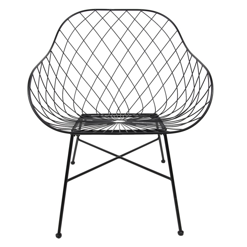 Clayre & Eef Dining Chair 66x64x80 cm Black Iron