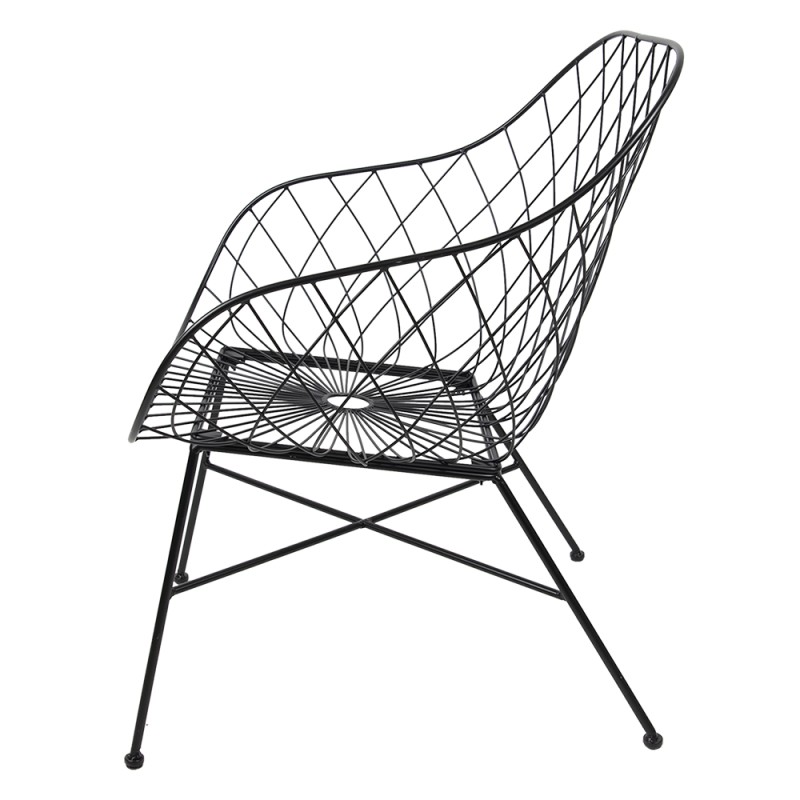 Clayre & Eef Dining Chair 66x64x80 cm Black Iron