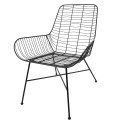 Clayre & Eef Dining Chair 67x63x78 cm Black Iron