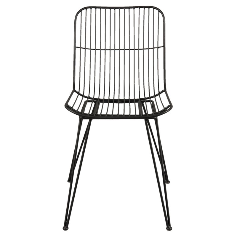 Clayre & Eef Chaise de salle à manger 42x55x83 cm Noir Fer