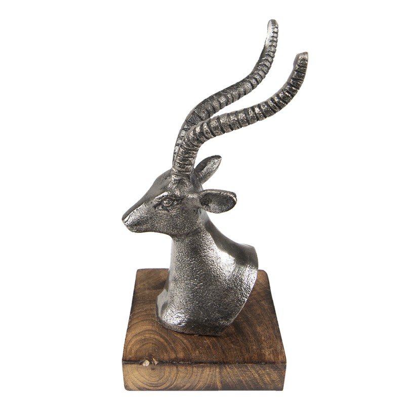 Clayre & Eef Figurine Deer 18 cm Silver colored Aluminium