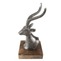 Clayre & Eef Statuetta Cervo 21 cm Color argento Alluminio