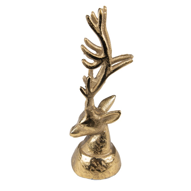 Clayre & Eef Statuetta Cervo 21 cm Color oro Alluminio