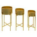 Clayre & Eef Planter Set of 3 Gold colored Iron