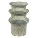 Clayre & Eef Planter Set of 3 Ø 40 Ø 34 Ø 28 cm Grey Metal