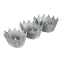 Clayre & Eef Plant Holder Grey Metal Oval