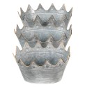 Clayre & Eef Plant Holder Grey Metal Oval