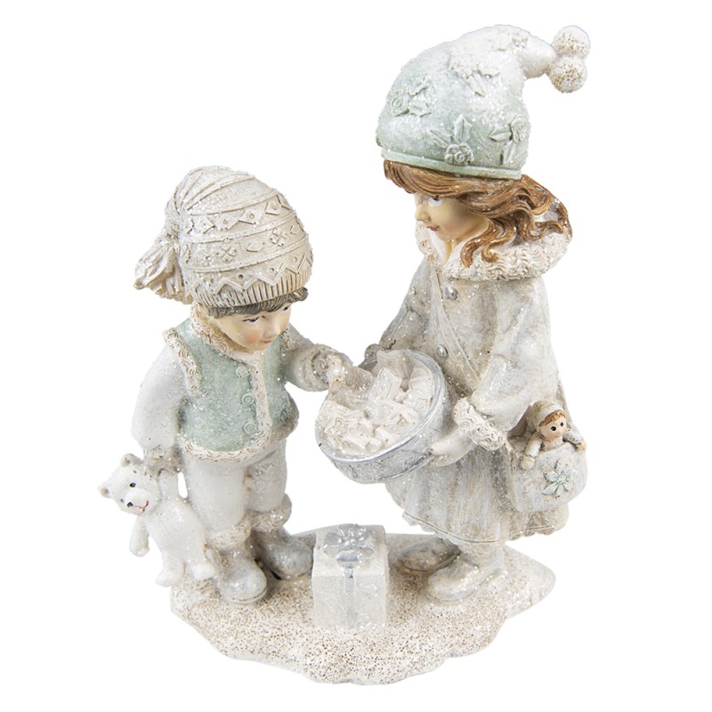 Clayre & Eef Figurine Enfants 19 cm Beige Polyrésine