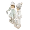 Clayre & Eef Figurine Children 19 cm White Silver colored Polyresin