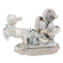 Clayre & Eef Statuetta Bambini 12 cm Grigio Poliresina