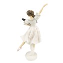 Clayre & Eef Beeld Ballerina 25 cm Wit Polyresin