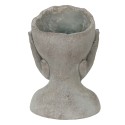 Clayre & Eef Planter Head 16x16x22 cm Grey Stone Hands