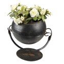 Clayre & Eef Pot de fleurs Ø 11x19 cm Noir Fer