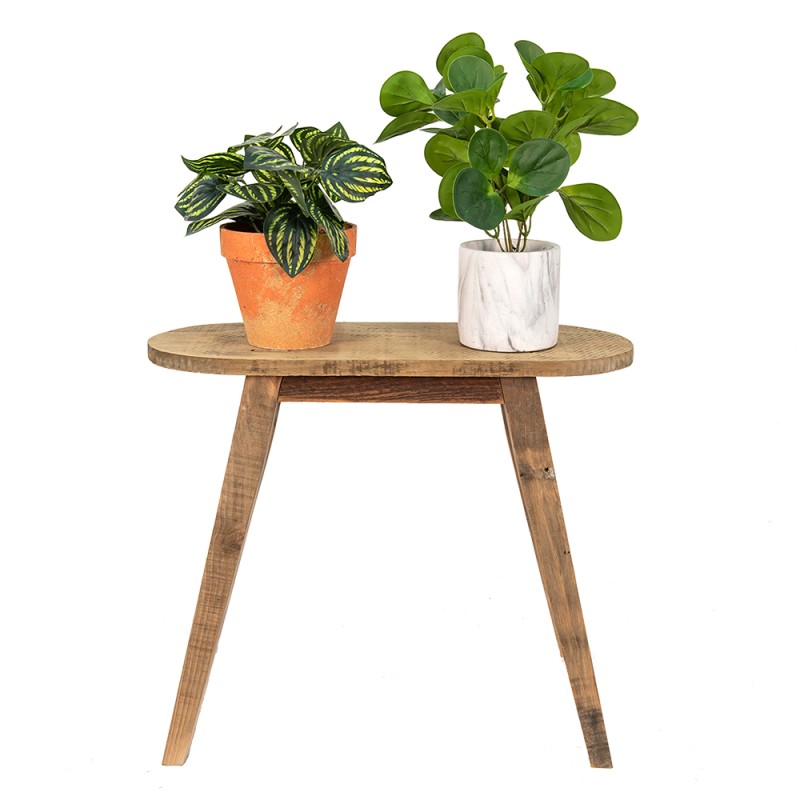 Clayre & Eef Petit table de plante 49x20x41 cm Marron Bois Ovale