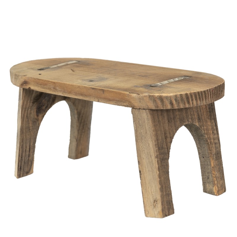 Clayre & Eef Plant Table 33x16x16 cm Brown Wood Oval