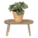 Clayre & Eef Plant Table 33x16x16 cm Brown Wood Oval